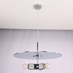 Люстра RH Utilitaire Disk Triple Pendant Silver ImperiumLoft 123647-22