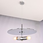 Люстра RH Utilitaire Disk Triple Pendant Silver ImperiumLoft 123647-22