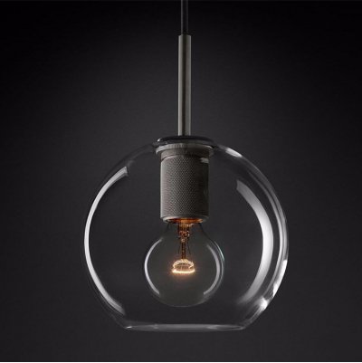 Подвесной светильник RH Utilitaire Globe Pendant Black ImperiumLoft 123651-22