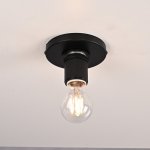 Потолочный светильник RH Utilitaire Socket Flushmount Black ImperiumLoft 123676-22