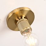 Потолочный светильник RH Utilitaire Socket Flushmount Brass ImperiumLoft 123677-22