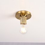 Потолочный светильник RH Utilitaire Socket Flushmount Brass ImperiumLoft 123677-22