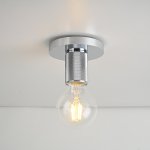 Потолочный Светильник Rh Utilitaire Socket Flushmount Silver By Imperiumloft