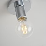 Потолочный Светильник Rh Utilitaire Socket Flushmount Silver By Imperiumloft