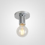 Потолочный Светильник Rh Utilitaire Socket Flushmount Silver By Imperiumloft