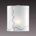 Светильник бра Сонекс 1237/M никель/белый/декор черн BIRONA