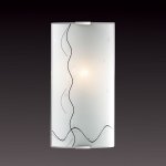 Светильник бра Сонекс 1237/S никель/белый/декор черн BIRONA