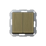 Gira S-55 Бронза Выключатель 2-х клавишный с самовозвратом (G125603)