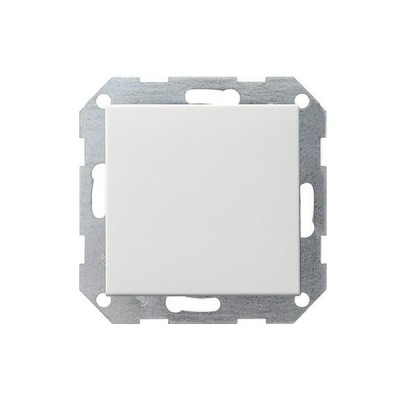 Gira S-55 Бел глянц Переключатель 1-клав нажимной в сборе с клавишей (клавиша с самовозвратом) (G12603)