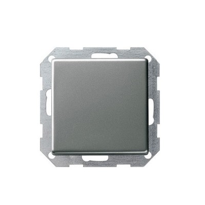 Gira E22 Сталь Выключатель 1-клавишный (G12620)