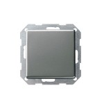 Gira E22 Сталь Выключатель 1-клавишный (G12620)