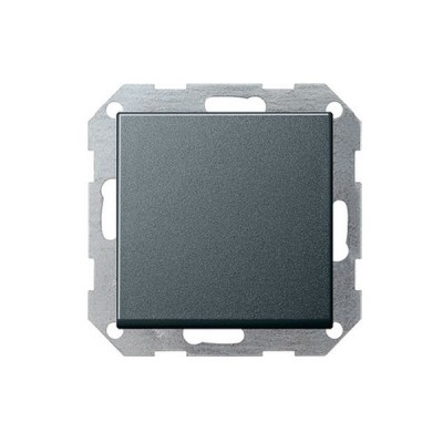 Gira S-55 Антрацит Переключатель 1-клав нажимной в сборе с клавишей (клавиша с самовозвратом) (G12628)