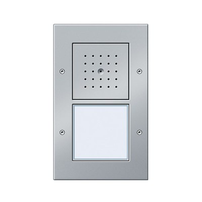 Gira TX-44 Алюминий Вызывная станция (аудио) наружного монтажа, на 1 абонента, белая подсветка (G126665)