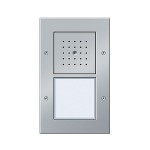 Gira TX-44 Алюминий Вызывная станция (аудио) наружного монтажа, на 1 абонента, белая подсветка (G126665)