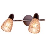 Спотовый светильник 12681/2B CH+WENGUE TEA ЭкономСвет