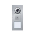 Gira TX-44 Алюминий Вызывная станция (видео) наружного монтажа, на 1 абонента, белая подсветка (G126965)