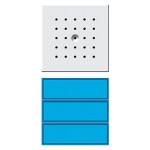 Gira TX-44 Бел Вызывная станция (аудио) для скрытого монтажа, на 3 абонента, синяя подсветка (G127266)