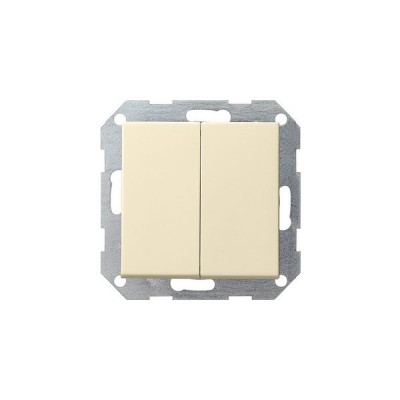 Gira S-55 Крем глянц Переключатель 2-клавишный самовозвратный (G12801)
