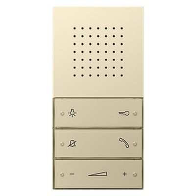 Gira F100 Крем глянц Внутренняя квартирная станция (аудио) скрытого монтажа hand free (G1280111)