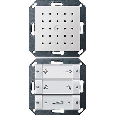 Gira S-55 Бел Внутренняя квартирная станция (аудио) скрытого монтажа hand free прозр клавиши (G1280127)