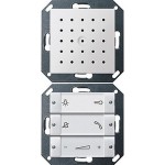 Gira S-55 Бел Внутренняя квартирная станция (аудио) скрытого монтажа hand free прозр клавиши (G1280127)