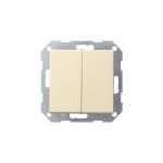 Gira S-55 Крем глянц Переключатель 2-клавишный самовозвратный (G12801)