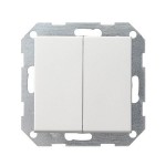 Gira S-55 Бел глянц Переключатель 2-клавишный самовозвратный (G12803)