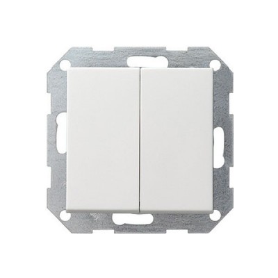 Gira S-55 Бел Переключатель 2-клавишный кнопочный (G12827)