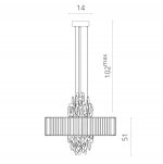 Люстра подвесная Divinare 1285/02 SP-6 TIZIANA