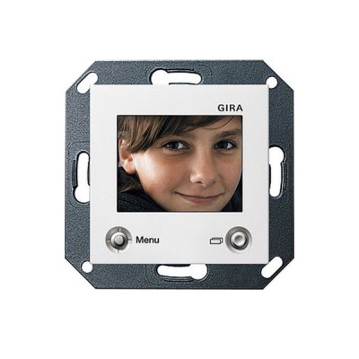 Gira S-55 Бел ЖКИ-дисплей цветной для внутренней квартирной станции скрытого монтажа (G128627)