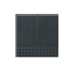 Gira TX-44 Антрацит Переключатель 2 клав. с самовозвратом в сборе (G12867)