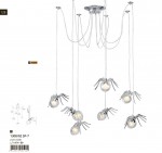 Подвесная люстра с пауками Divinare 1308/02 SP-7 RAGNO