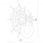 Светильник бра паутина с пауком Divinare 1308/02 AP-1 RAGNO