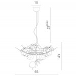 Светильник подвесной с пауками Divinare 1308/02 SP-6 RAGNO