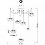 Подвесная люстра с пауками Divinare 1308/02 SP-7 RAGNO