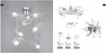 Светильник подвесной с пауками Divinare 1308/02 SP-6 RAGNO