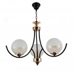 Люстра классическая 13141/3BK+GD WT+PRL ЭкономСвет