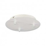 SLV 132611 Deckenrosette, 3 Ausg?nge, rund, weiss, inkl. Zugentlastungen