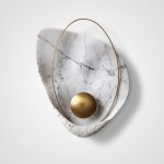 Настенный светильник CLAM Белый мрамор ImperiumLoft 133214-22