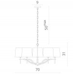 Светильник подвесной Divinare 1341/02 LM-5 SOPRANO