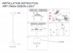 Светильник подвесной Odeon light 1342/W IXIA