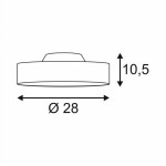 SLV 135026 MEDO 28 LED Deckenleuchte, weinrot, optional abpendelbar