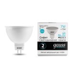 Лампа Gauss LED Elementary MR16 GU5.3 7W 550lm 4100K (13527)