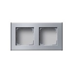 Gira Алюминий Профиль 55 с фронтальным вводом канала, двухместный (G136226)