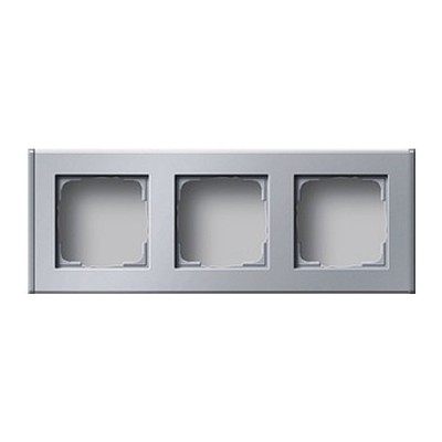 Gira Алюминий Профиль 55 с фронтальным вводом канала, трехместный (G136326)