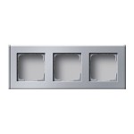 Gira Алюминий Профиль 55 с фронтальным вводом канала, трехместный (G136326)