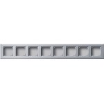 Gira Алюминий Профиль 55 с фронтальным вводом, восьмиместный (G136626)