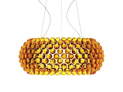 Подвесной светильник Foscarini CABOCHE большой желтое золото H. 5 m