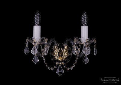 Светильник настенный бра Bohemia Ivele 1400/2/G/Leafs Светильник настенный бра Bohemia Ivele 1400/2/G/Leafs