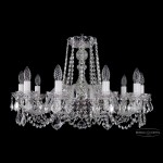 Люстра хрустальная Bohemia Ivele 1402/10/240/Ni/Leafs